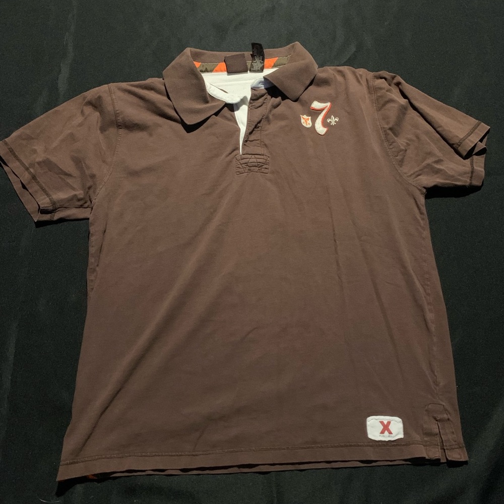 Point Zero Men's Brown and White Polo-shirts